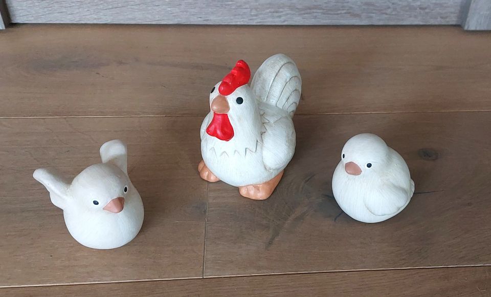 Deko Huhn und Küken Keramik Osterdeko in Geldern