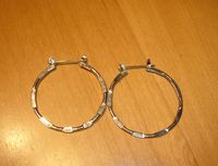 1 Paar Creolen große Ohrringe Silbern, 35 mm Durchmesser Rheinland-Pfalz - Mommenheim Vorschau