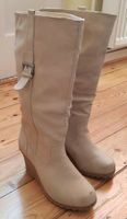 Stiefel Größe 38 beige Feida Keilabsatz Kunstleder Damen Winter Berlin - Pankow Vorschau