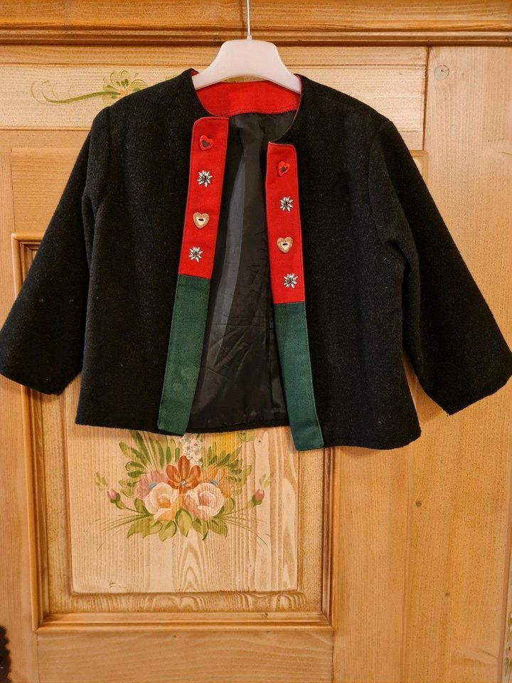 Trachtenjacke Gr.104,schwarz rot grün,Trachten Jacke,TOP !!! in Neuwied