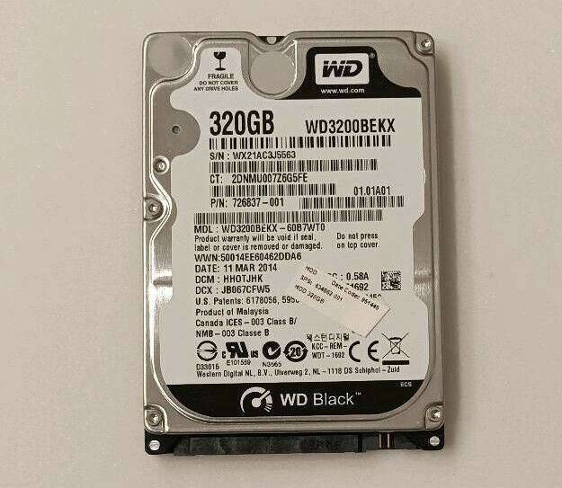 Festplatte WD3200BEKX-60B7WT0, Western Digital 320GB SATA 2.5" in Hamburg