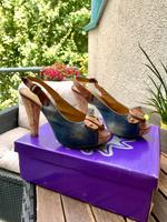 Pumps / High Heels, Jeans + Kork, Gr. 38, von Tango Hessen - Butzbach Vorschau
