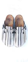 Papillio Birkenstock Boston schwarz-weiße Streifen Unisex Gr. 40 Niedersachsen - Marklohe Vorschau