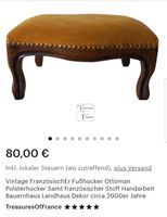 Vintage Französischer Fußhocker Ottomane Thüringen - Mühlhausen Vorschau