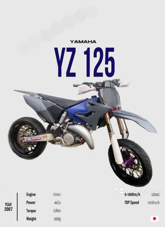 Yamaha yz 125 2 Takt supermoto in Runkel