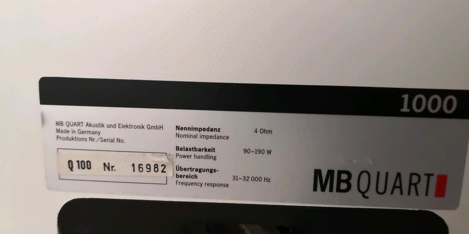 MB Quart 1000 Standboxen in Borgsdorf