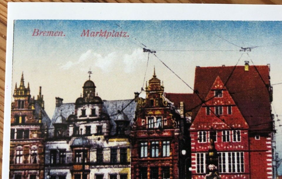 werbepostkarte      bremen - marktplatz, 1905.    für Sammler in Bremen