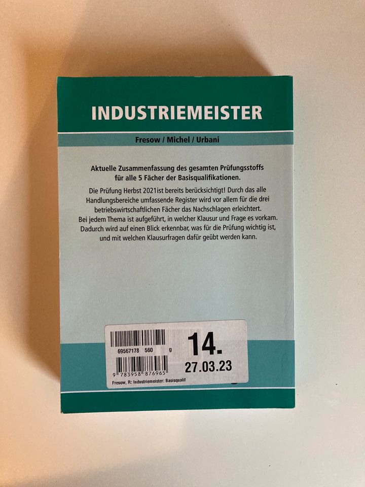 Buch Industriemeister Basis-Qualifikation Fresow in Niederdreisbach