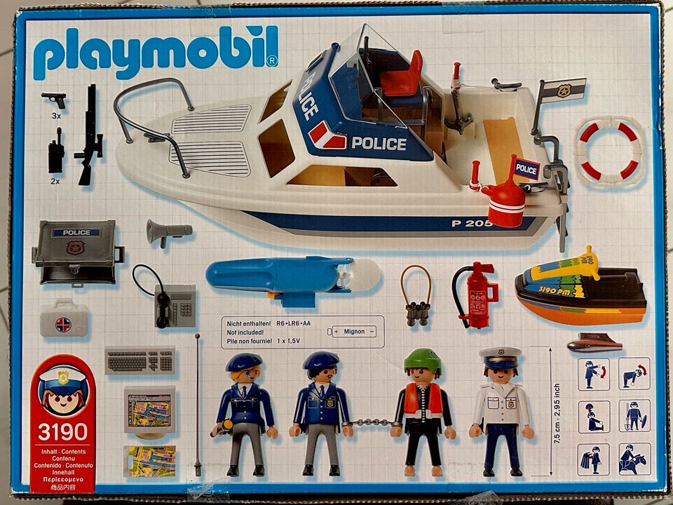 PLAYMOBIL POLIZEIBOOT MIT JETSKI in Kämpfelbach