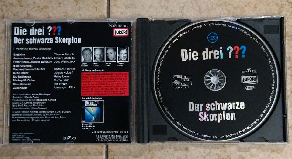 Die drei Fragezeichen ??? "Der schwarze Skorpion" CD in Reutlingen