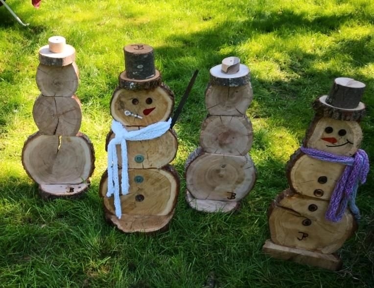 Schneemann aus massiver Eiche in Kupferzell