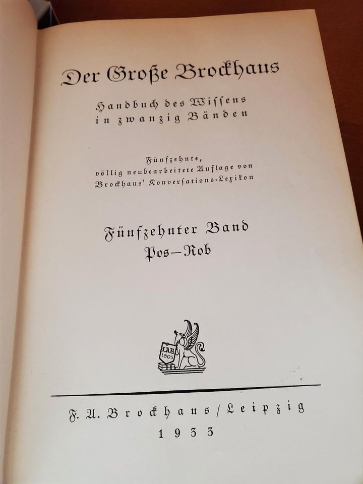Der Große Brockhaus von 1935 in 21 Bänden in Stuttgart