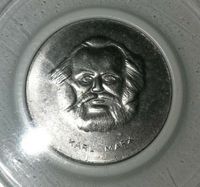 DDR - Sammlermünze / Medaille - Motiv Karl Marx - 3,5cm mit Hülle Sachsen-Anhalt - Halle Vorschau