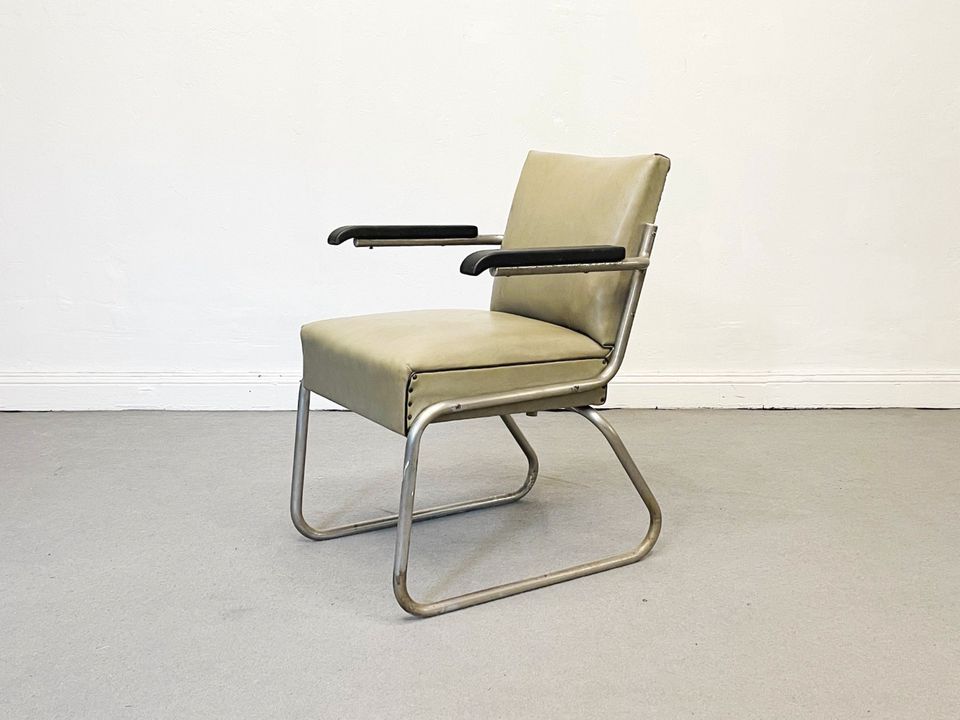 1/1 Alt Antiker Bauhaus Sessel Grün Stuhl Arm Chair 1930 in Berlin