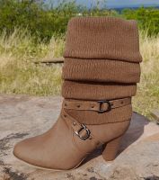 Stiefel Stiefeletten Strick Schaft leicht gefüttert Braun Gr. 40 Rheinland-Pfalz - Edenkoben Vorschau