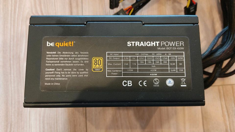 be quiet! Straight Power E9 Netzteil 450W in Nürnberg (Mittelfr)