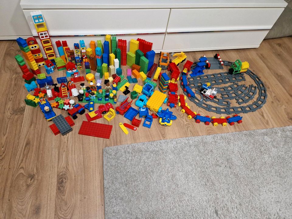 Lego Duplo Konvolut XXL Eisenbahn Figuren Fahrzeuge Platten und u in Hamm