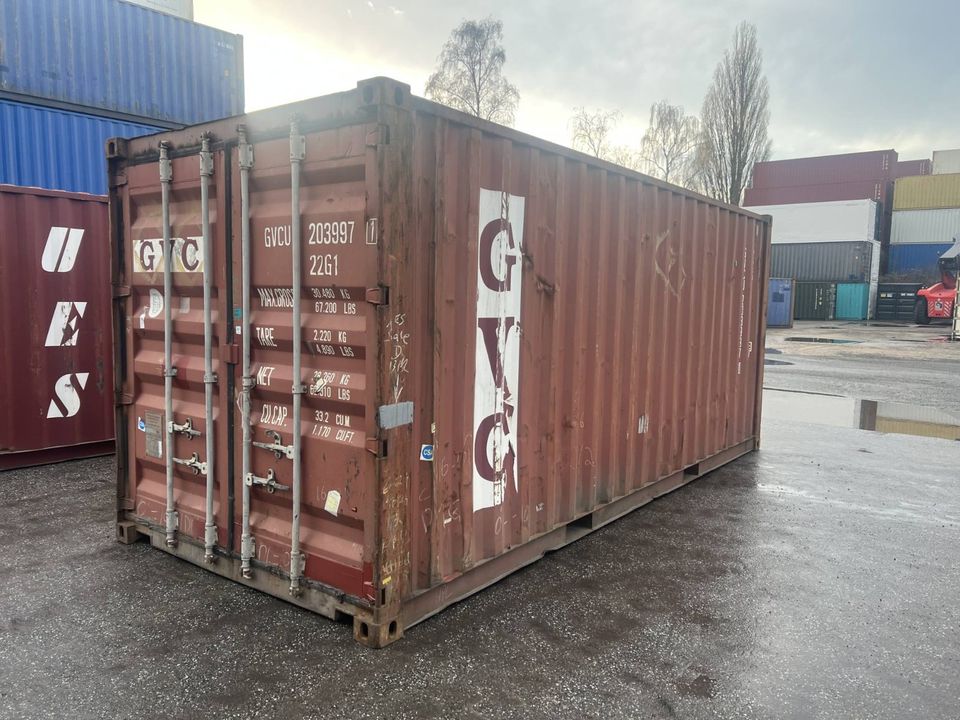 20 Fuß Lagercontainer Seecontainer Frachtcontainer Stahlcontainer Umzugscontainer Überseecontainer Materialcontainer Container gebraucht in Hamburg