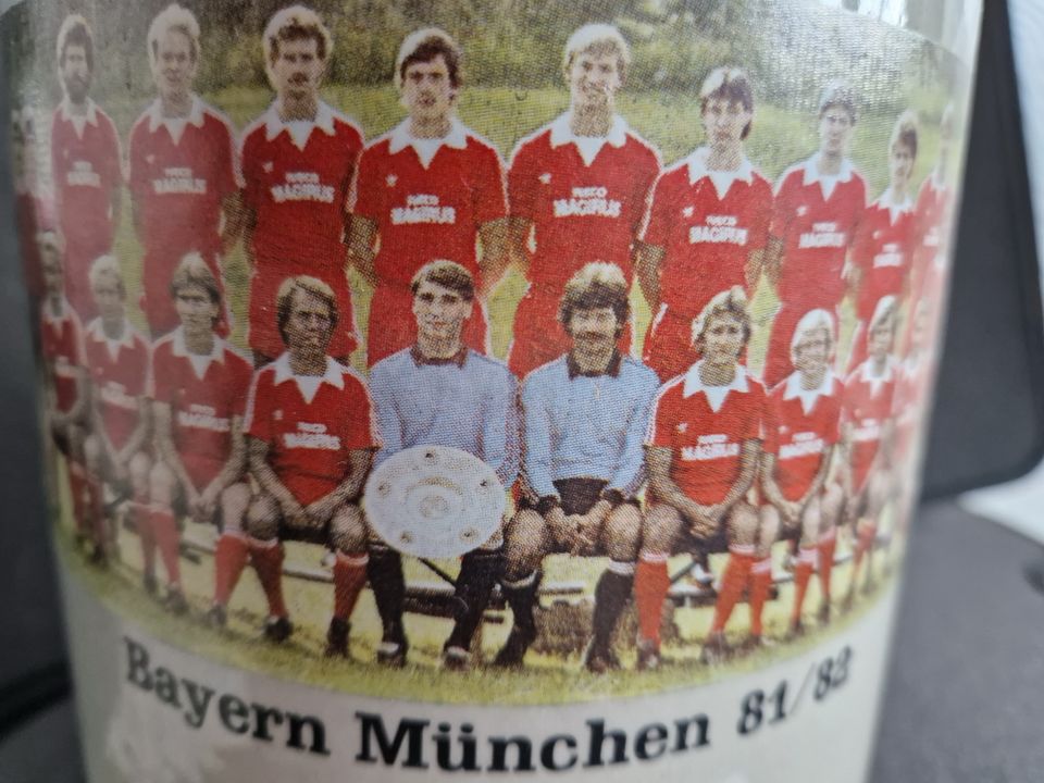 Bayern München 81/82 3 l Bierkrug Ton Rarität in Hösbach