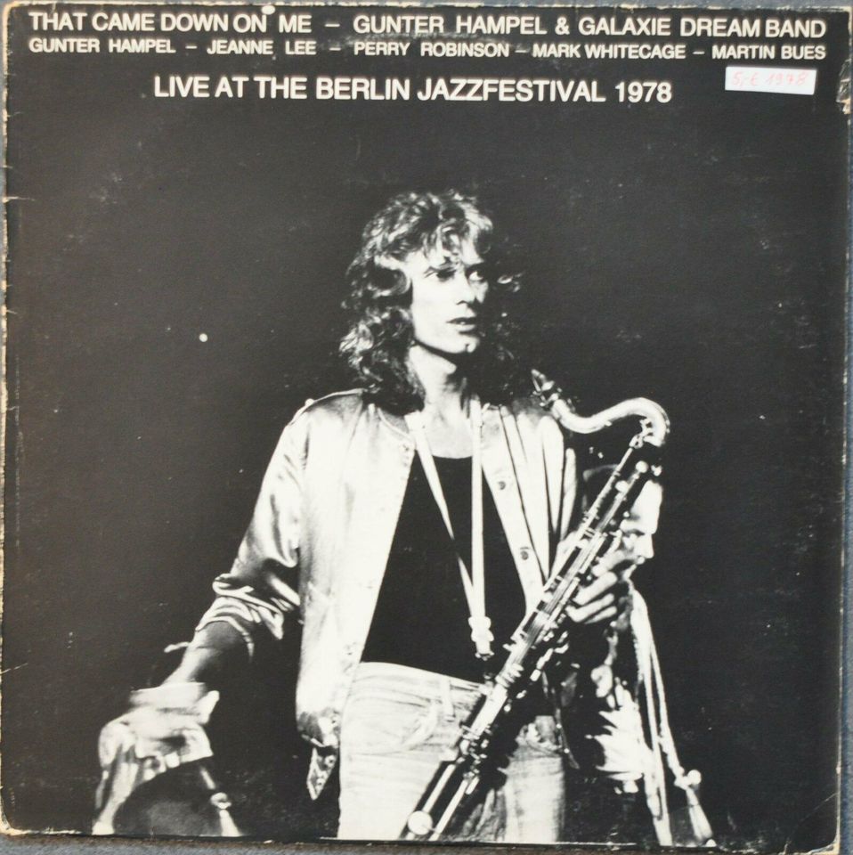 Gunter Hampel ‎That Came Down On Me Vinyl Jazzfestival 1978 in Berlin