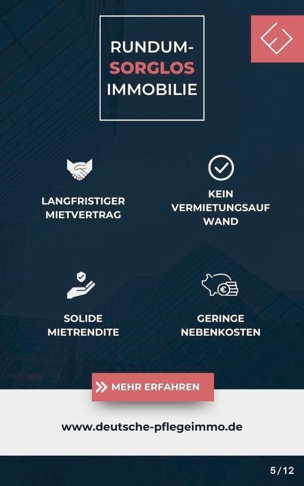 ✅ Kapitalanlage Pflegeimmobilie, KfW gefördert, Langfristig Verpachtet, Kein Vermietungsaufwand, Pflegeapartment, Wohnung im Pflegeheim, Betreutes Wohnen, Pflegewohnung, Pflegezimmer, Seniorenwohnung in Essen