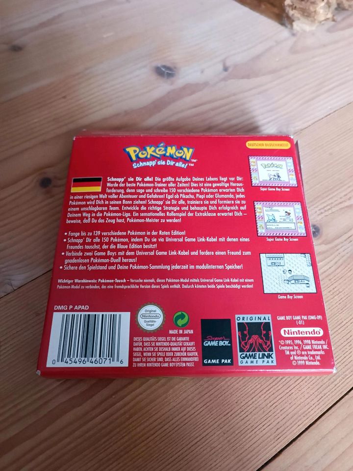 Game Boy Pokemon Rot mit OVP in Augsburg