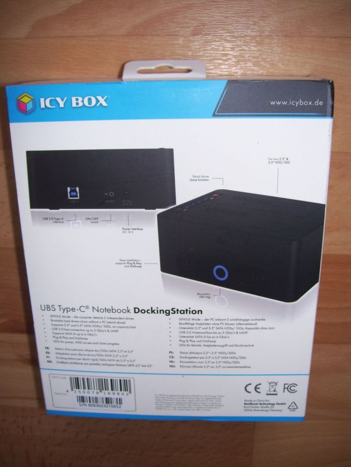 NEU! ICY BOX Dual HDD / Festplatten Docking Station in Weißwasser