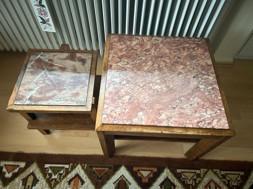 Kleiner und großer Tisch mit Marmor. Späteste Abholung 14.5. in Dreieich