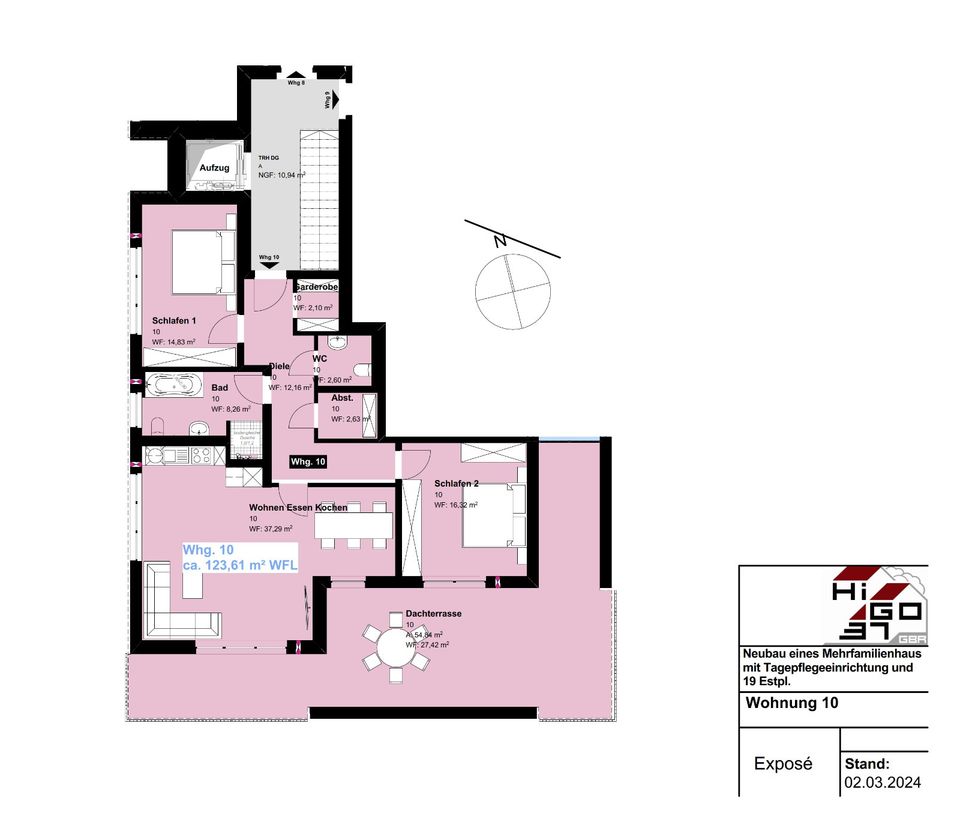 3 Zimmer Wohnung Penthouse Erstbezug NEUBAU in Gleichen