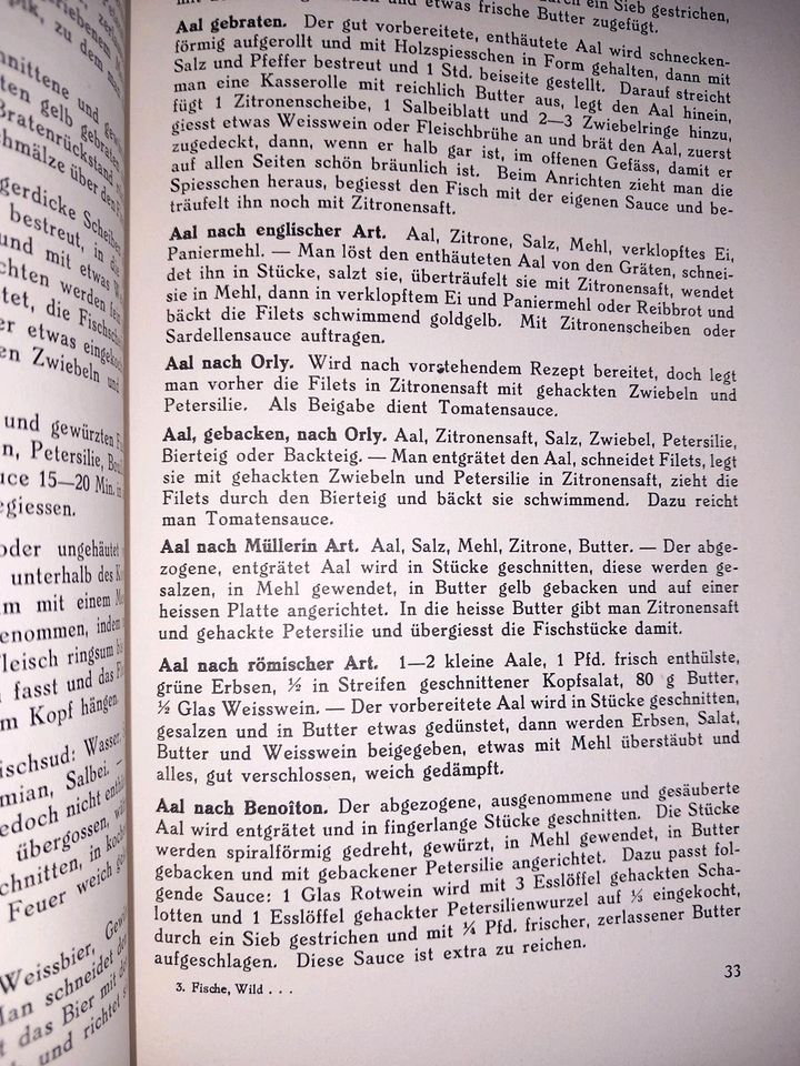 Altes Buch Kochbuch Rezepte Fisch Wild Geflügel in Bochum