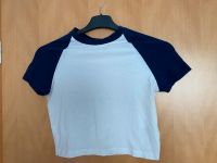 Blau weißes baseball crop top tshirt in M von H&M Baden-Württemberg - Reutlingen Vorschau