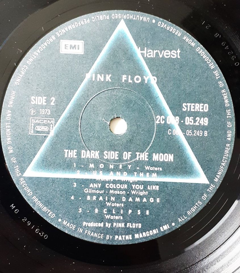 PINK FLOYD The Dark Side Of The Moon Original Vinyl LP Album 1975 in Sulzbach (Saar)