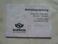 Simson SR50 /1 SR80/1 Betriebsanleitung / Daten, Preisliste 1997 Nordrhein-Westfalen - Moers Vorschau