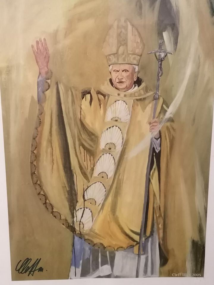 Biete ein Bild von Papst Benedikt   XVI in Oberschwarzach