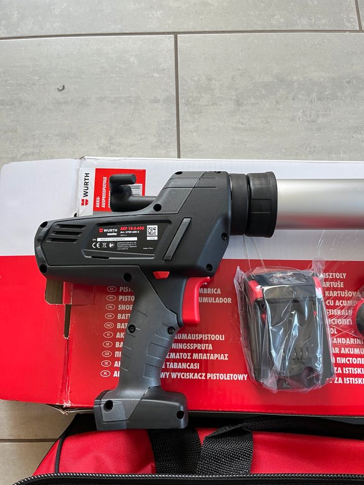 Würth AKKU Auspresspistole / Kartuschenpresse AKP-18-A-600 Neu in Nübbel