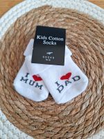 (NEU!) Neugeborenen/Baby Socken mit "I love Mum" bzw "I love Dad" Nordrhein-Westfalen - Wachtendonk Vorschau