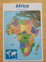 Plakat / Poster: ältere Afrika-Landkarte ca 2007 Baden-Württemberg - Bempflingen Vorschau