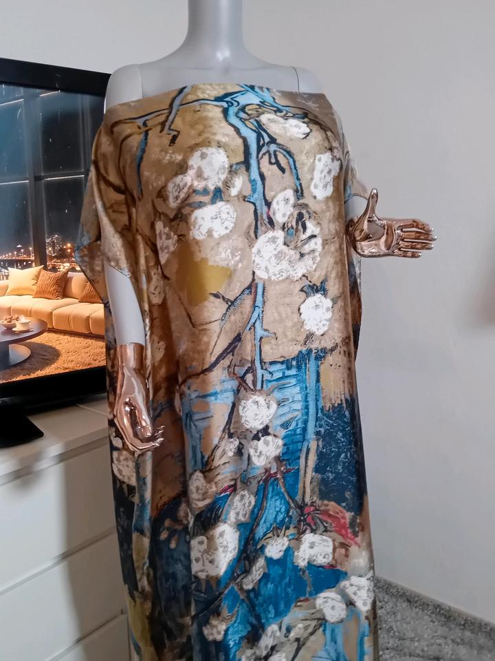 kaftan Maxikleid Seide Übergröße sommerkleid 50 52 54 56 in Germersheim