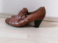 Jana Pumps Absatzschuhe Gr. 6 38/39 Cognac Echtleder weich bequem Thüringen - Erfurt Vorschau