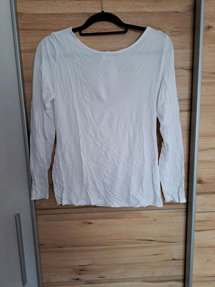 Shirt Langarmshirt weiß Damen Melrose 40 in Oberbergkirchen