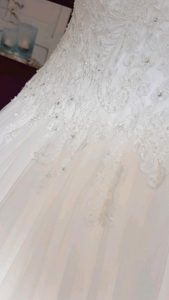 Brautkleid Spitze Ivory weiß Gr. M-L 38/40 in Nachrodt-Wiblingwerde