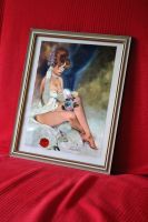 USA Bilderrahmen Vintage Glas Pin-up Fritz Willis Format 35x28 cm Kreis Pinneberg - Quickborn Vorschau