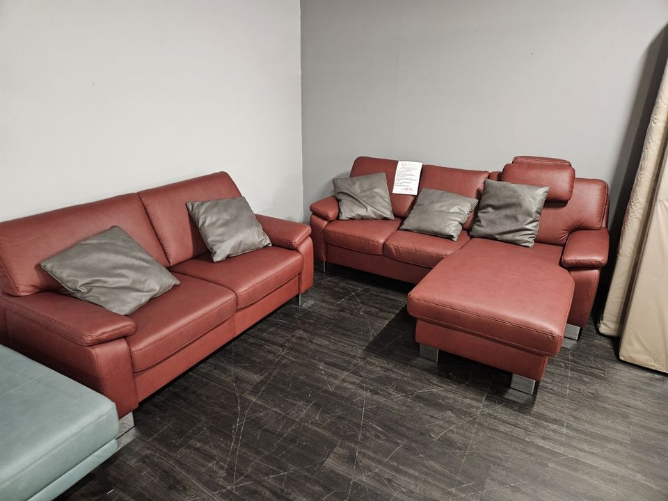 NEU Couch Garnitur + Sofa Motor Canape Relax elektrisch wine 20% in Bocholt
