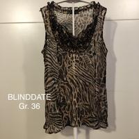 *BLIND DATE* Bluse Top Rüschen Gr. 36 Beige schwarz Zebra wNEU Mecklenburg-Vorpommern - Klütz Vorschau