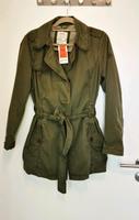 Kurz Trenchcoat Jacke olive-grün Brandenburg - Hoppegarten Vorschau