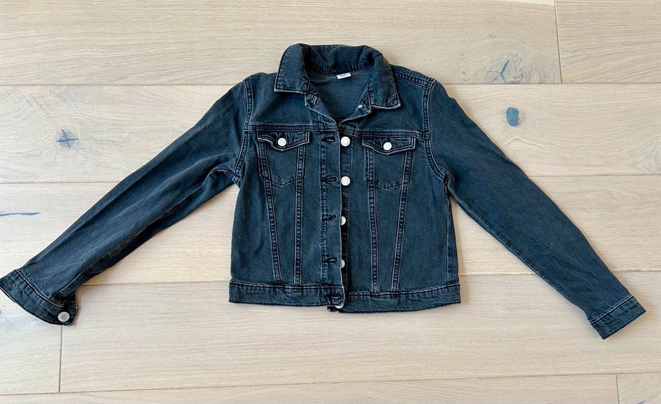 Jeansjacke Sommerjacke Frühling Mädchen 152 grau Anthrazit H&M in Lehre