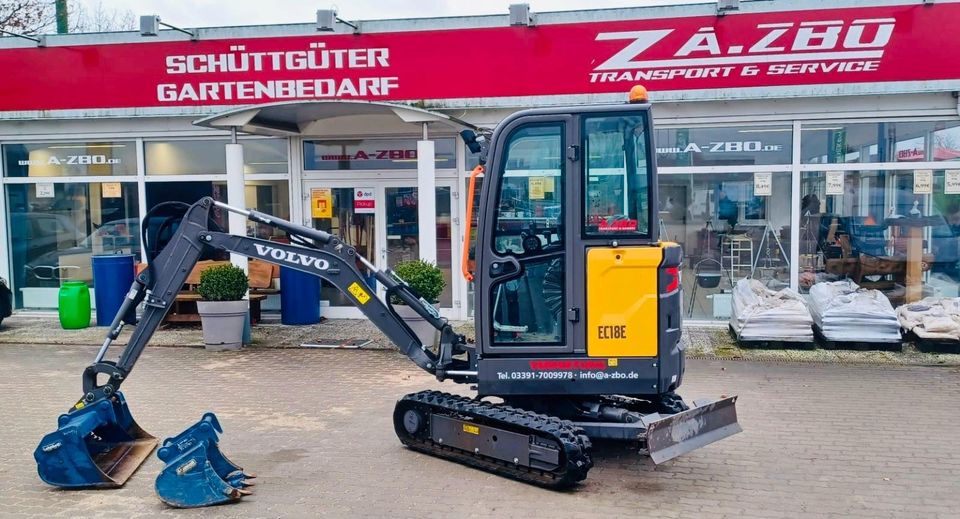 MINIBAGGER VOLVO EC18E zu vermieten ! Tagespreis 115€ in Neuruppin