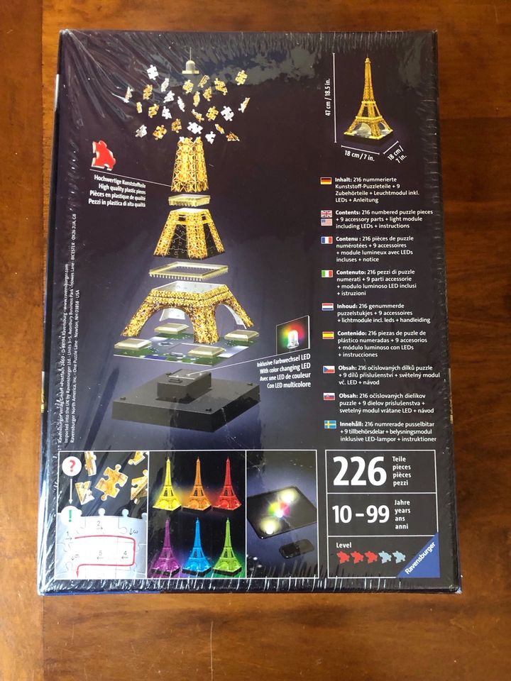 Eiffelturm Puzzle 3D mit Licht Neu in Berlin