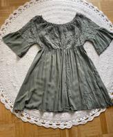 Off-Shoulder Sommerkleid in Khaki mit Spitze aus Italien Bayern - Großostheim Vorschau