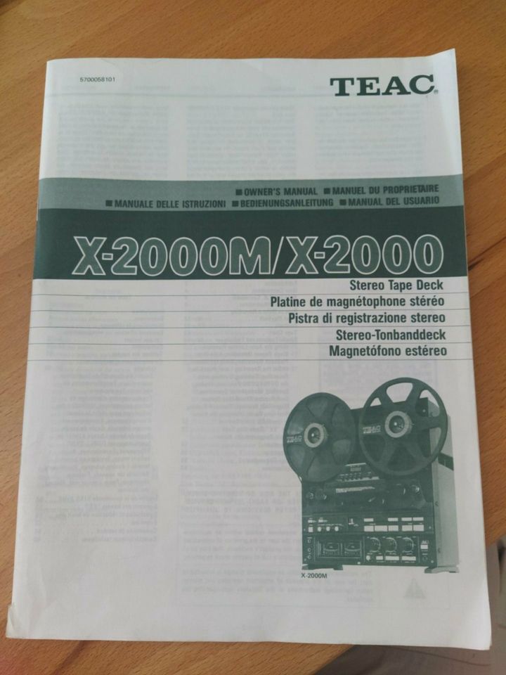 TEAC X-2000 BL Stereo Bandmaschine + 2 NAB + 2x RE 1003B TOP in Köln